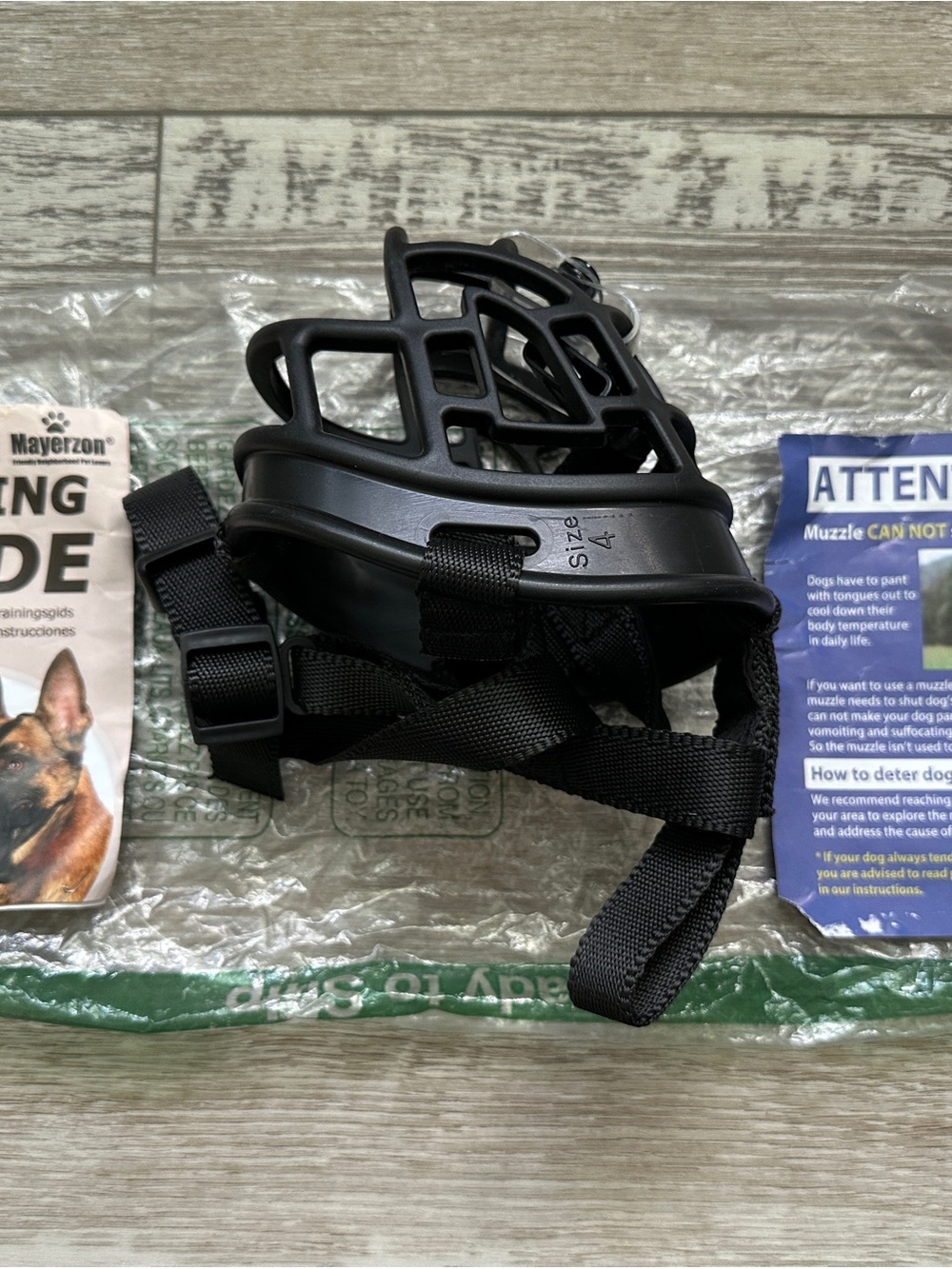 NEW Mayerzon Basket Muzzle for Dogs Sz 4